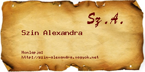Szin Alexandra névjegykártya