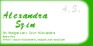 alexandra szin business card
